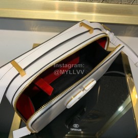 Valentino Large Cowhide Square Messenger Bag White 0095l