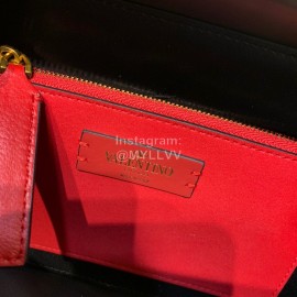 Valentino Large Cowhide Square Messenger Bag Black 0095l