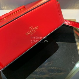 Valentino Large Cowhide Square Messenger Bag Red 0095l