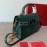 Valentino Small Leather Buckle Cowhide Vintage Handbag Messenger Bag Green 0082s
