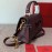 Valentino Small Leather Buckle Cowhide Vintage Handbag Messenger Bag Wine Red 0082s