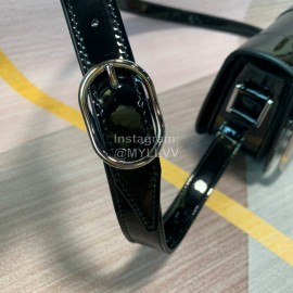 Valentino Small White Steel Buckle Patent Leather Messenger Bag 0109s