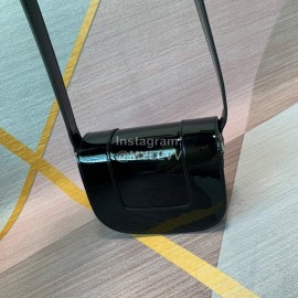 Valentino Small White Steel Buckle Patent Leather Messenger Bag 0109s