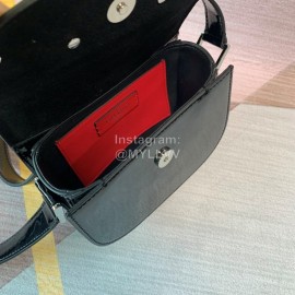 Valentino Small White Steel Buckle Patent Leather Messenger Bag 0109s