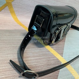 Valentino Large White Steel Buckle Patent Leather Messenger Bag 0109l