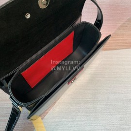 Valentino Large White Steel Buckle Patent Leather Messenger Bag 0109l