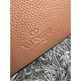 Valentino Calf Magnetic Buckle Shopping Bag Pink 0071