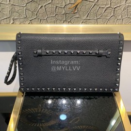 Valentino Large Black Leather Handbag For Women 0399a