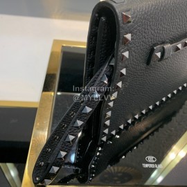 Valentino Large Black Leather Handbag For Women 0399a