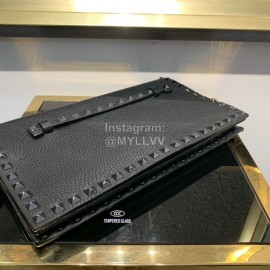 Valentino Large Black Leather Handbag For Women 0399a