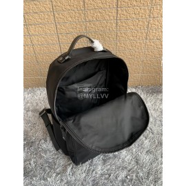 Valentino Black Nylon Calfskin Backpack 0858