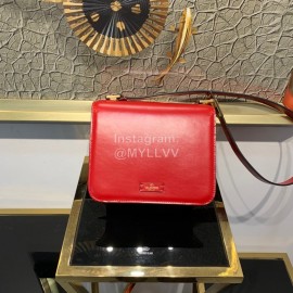 Valentino Large V-Button Retro Shoulder Bag Red 0074l