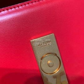 Valentino Large V-Button Retro Shoulder Bag Red 0074l