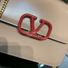 Valentino Large V-Button Retro Shoulder Bag Pink 0074l