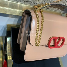 Valentino Large V-Button Retro Shoulder Bag Pink 0074l