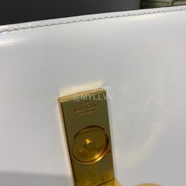 Valentino Large V-Button Retro Shoulder Bag White 0074l