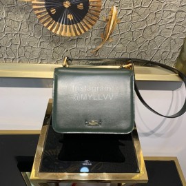 Valentino Large V-Button Retro Shoulder Bag Green 0074l