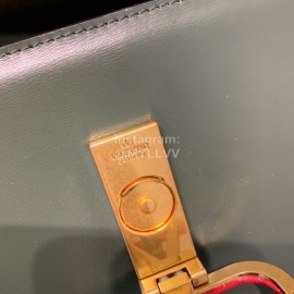 Valentino Large V-Button Retro Shoulder Bag Green 0074l