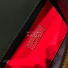 Valentino Large V-Button Retro Shoulder Bag Green 0074l