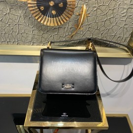 Valentino Large V-Button Retro Shoulder Bag Black 0074l