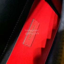 Valentino Large V-Button Retro Shoulder Bag Black 0074l