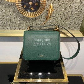 Valentino Large Palmprint V-Button Retro Shoulder Bag Green 0074l