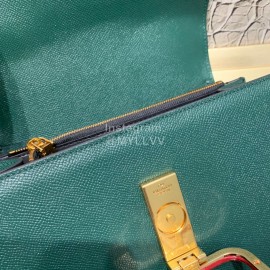 Valentino Large Palmprint V-Button Retro Shoulder Bag Green 0074l