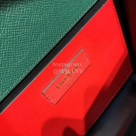 Valentino Large Palmprint V-Button Retro Shoulder Bag Green 0074l