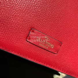 Valentino Large Palmprint V-Button Retro Shoulder Bag Red 0074l