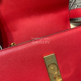 Valentino Large Palmprint V-Button Retro Shoulder Bag Red 0074l