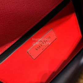 Valentino Large Palmprint V-Button Retro Shoulder Bag Red 0074l