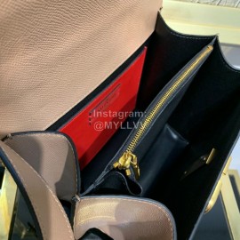 Valentino Large Palmprint Gold V-Button Retro Shoulder Bag Pink 0074l