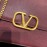 Valentino Large Palmprint Gold V-Button Retro Shoulder Bag Wine Red 0074l