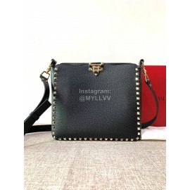 Valentino Small Soft Leather Messenger Bag Black 50031s