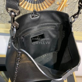 Valentino Large Soft Leather Messenger Bag Black 50031l