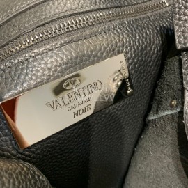 Valentino Large Soft Leather Messenger Bag Black 50031l