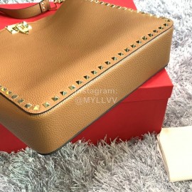 Valentino Large Soft Leather Messenger Bag Brown 50031l