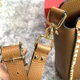 Valentino Large Soft Leather Messenger Bag Brown 50031l