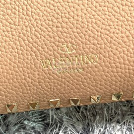 Valentino Large Soft Leather Messenger Bag Coffee 50031l