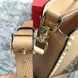 Valentino Large Soft Leather Messenger Bag Coffee 50031l