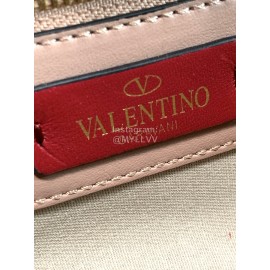 Valentino Lambskin Messenger Bag Handbag For Women Pink 0058