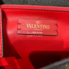 Valentino Leather Flip Bag Messenger Bag Black 0086