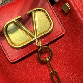Valentino Large Calf Retro Crossbody Bag Red 0099