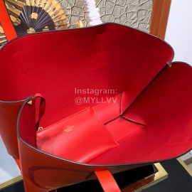 Valentino Large Red Leather Tote Bag 0090