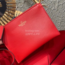 Valentino Large Red Leather Tote Bag 0090