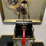 Valentino Small Calf Shoulder Bag Black 0003