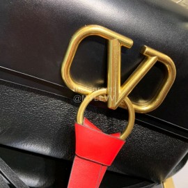 Valentino Small Calf Shoulder Bag Black 0003