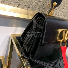 Valentino Small Calf Shoulder Bag Black 0003