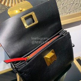 Valentino Small Calf Shoulder Bag Black 0003