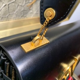 Valentino Large Calf Shoulder Bag Black 0002